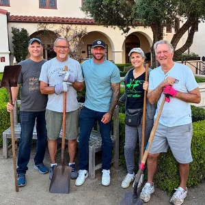 Home-Page-Serve Gardeners volunteering in the LPC Rose Garaden